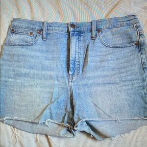 Women’s Light Blue Denim Athletic Shorts